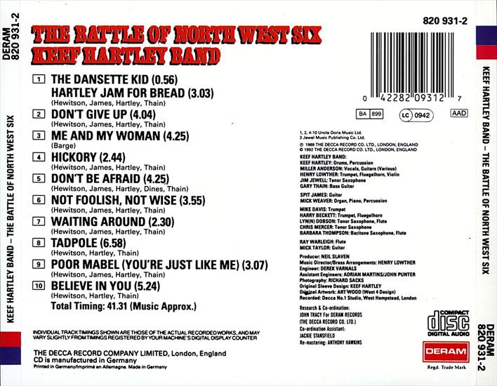 CD BACK COVER - CD BACK COVER - KEEF HARTLEY BAND - The Battle Of North West Six.bmp